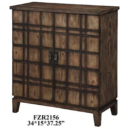 Fairfax Plaid Oak 2 Door Cabinet